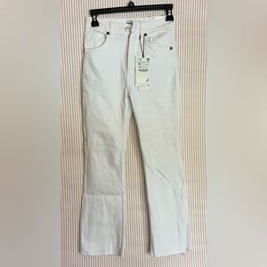 Zara white cropped jeans